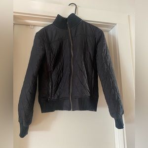 Prana black diva bomber jacket size S